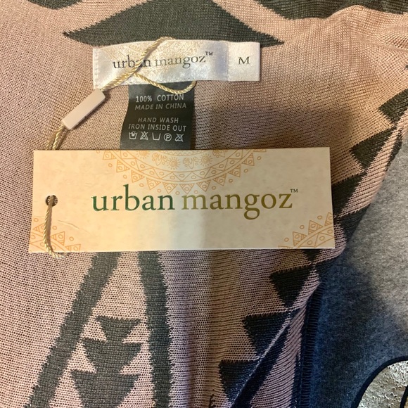 Urban Mangoz Aztec Waterfall Long Vest Sz M - Picture 6 of 7